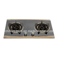 2 Burners 730 Length Color-Coated Stainless Steel Built-in Hob/Gas Hob